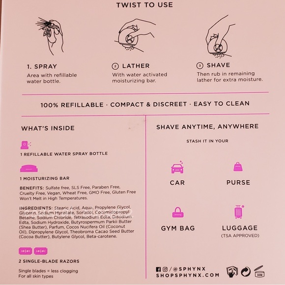 SPHYNX All-In-One Portable Razor | Pink - Picture 2 of 4